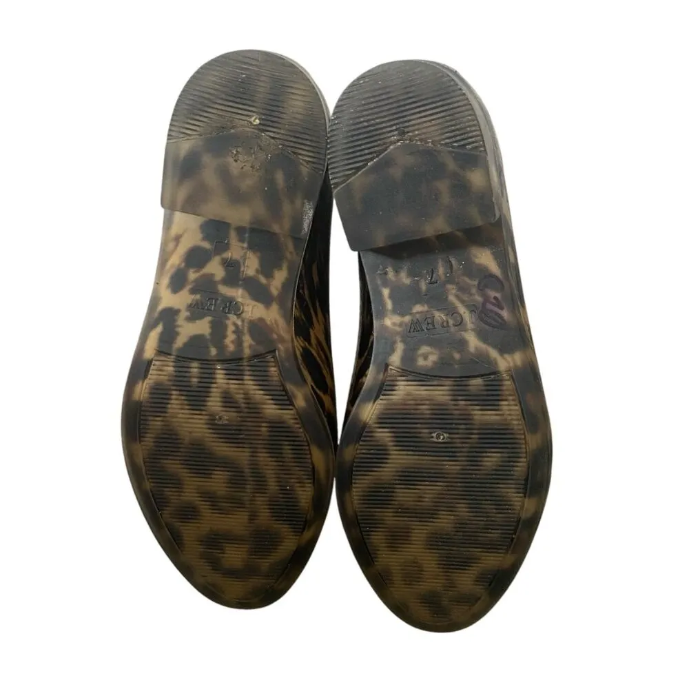 J. Crew women's chelsea cheetah casual fashion rain boots 1" heel size 7 - Image 7