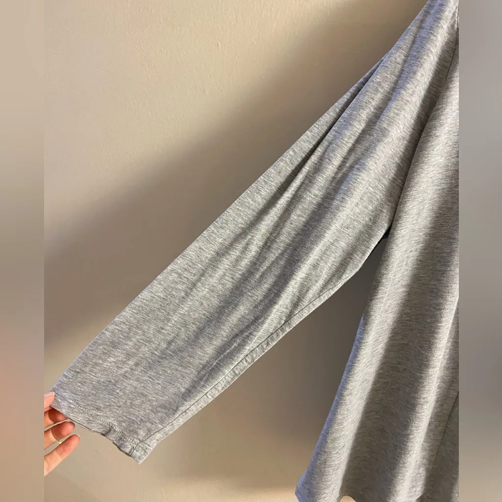 Talbots‎ Open Front Cardigan Heather Gray Pima Cotton 2X - Image 4