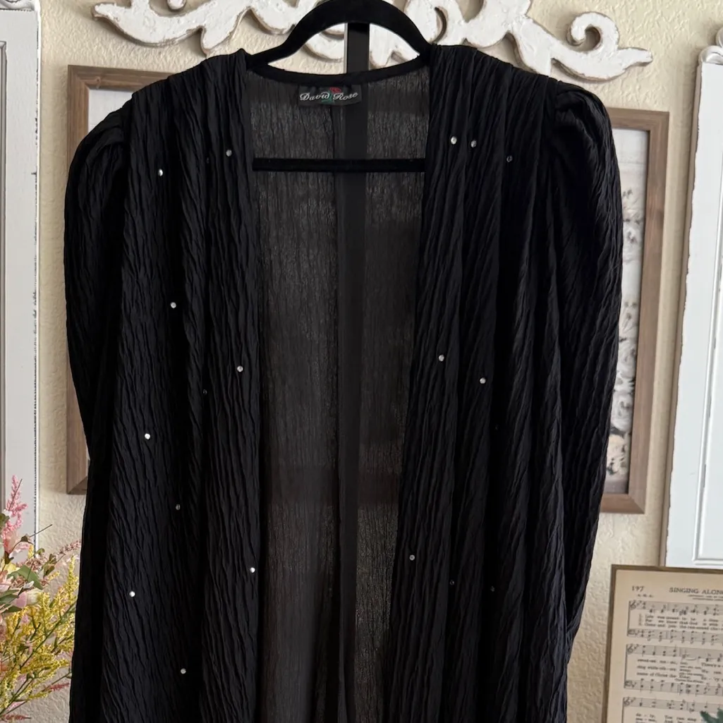 Black High Low Open Front Cardigan Women’s Size XL High Low Layering Piece - Image 5