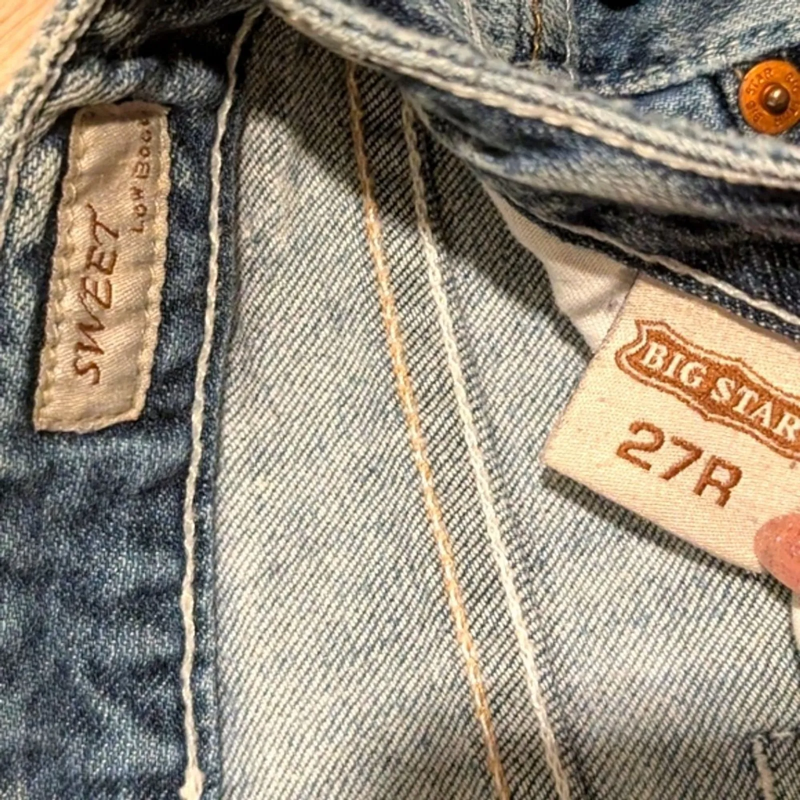 Big Star Sweet‎ Low Boot Jeans Womens 27 Faded Distressed Denim - Image 4