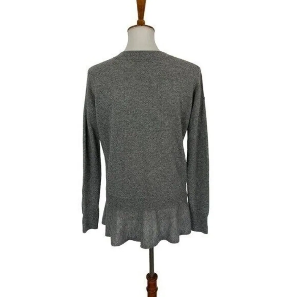Autumn Cashmere Gray Sweater XS 100 Percent Cashmere Luxe Minimal - Image 4