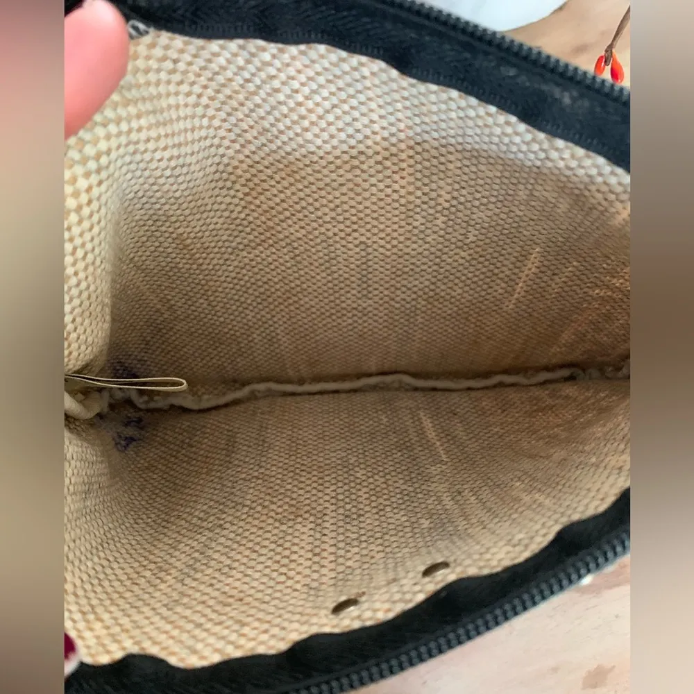 Set of 3 Rafe New York Small Wristlet Bags Tribal Ethnic Boho Linen & Cotton Brown - Image 5