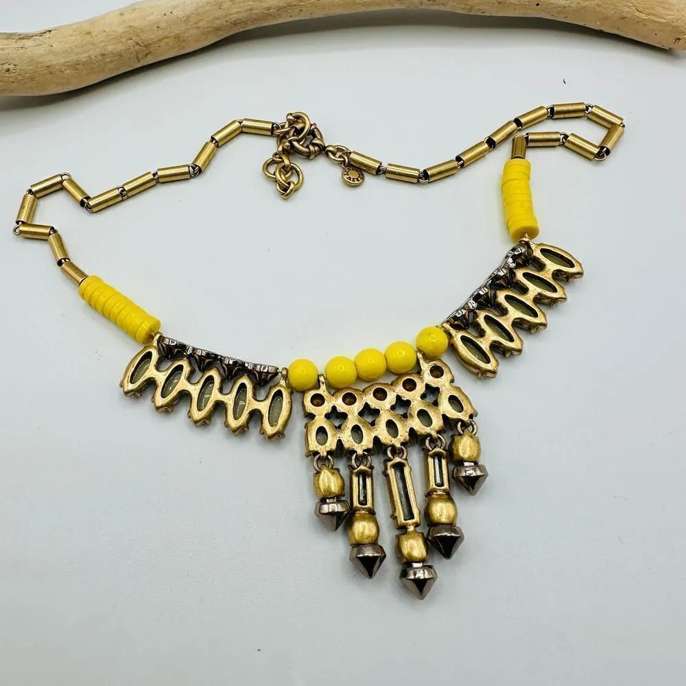 J. Crew Bead Crystal Statement Necklace - Image 5