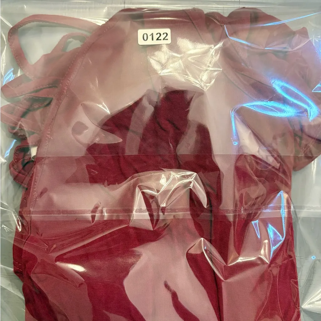 Free People Hand Made Burgundy Romper  Crisscross V-neck Boho Flowy Coquette - Image 10