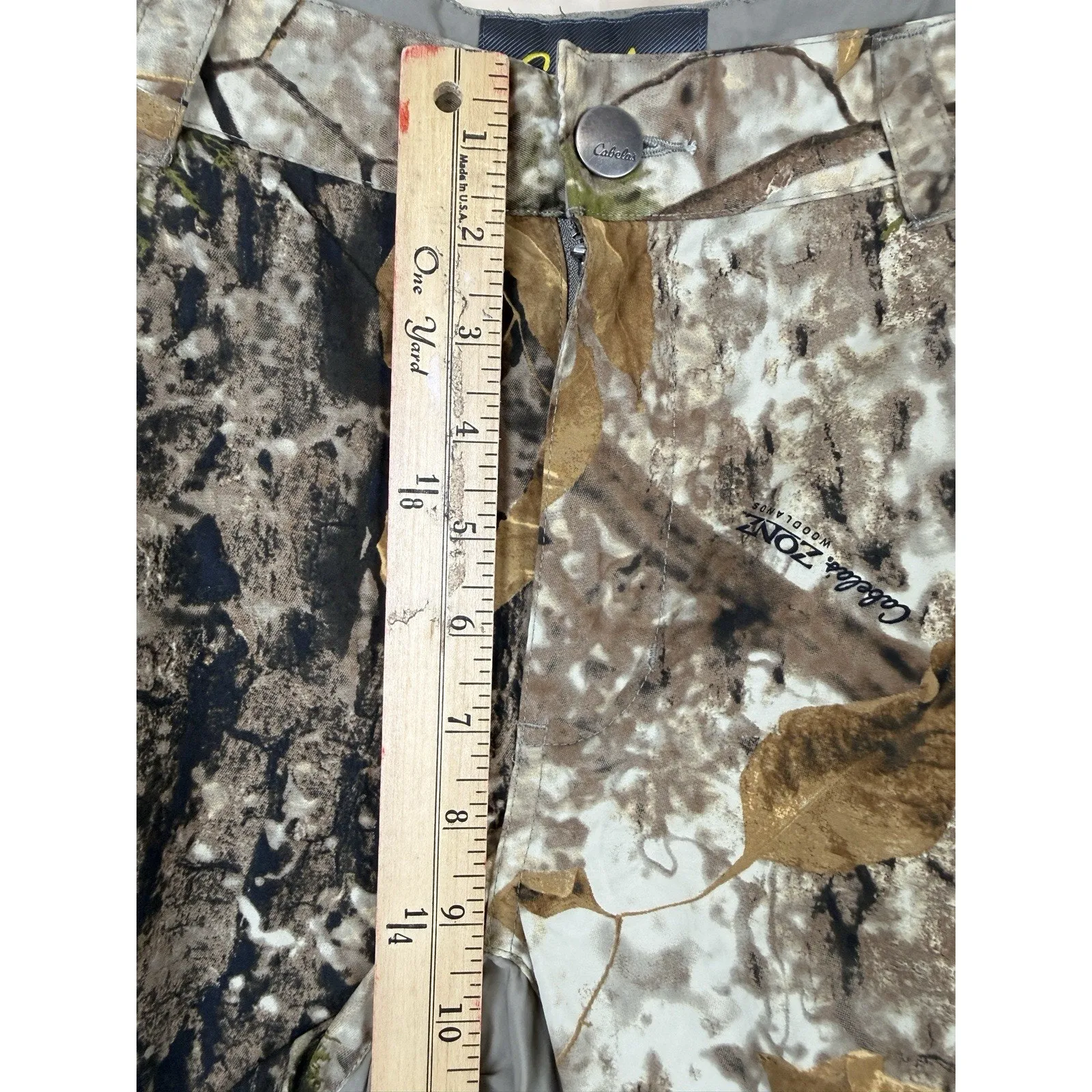 Cabela’s Zonz Woodlands Camo Pants Womens Size 8 “Outfit Her” Polyester Hunting - Image 8