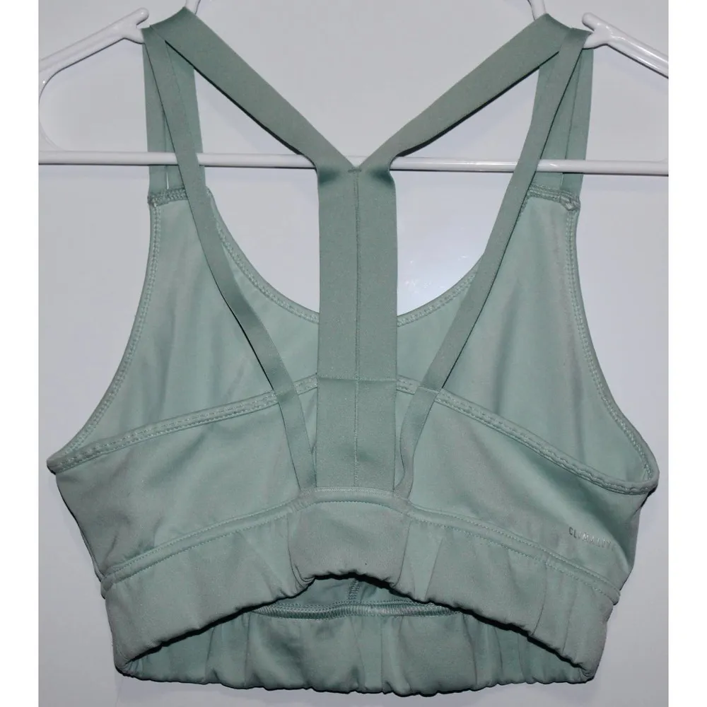 Women's Adidas Climalite Mint Green Athletic Elastic Straps Sports Bra Size S - Image 2