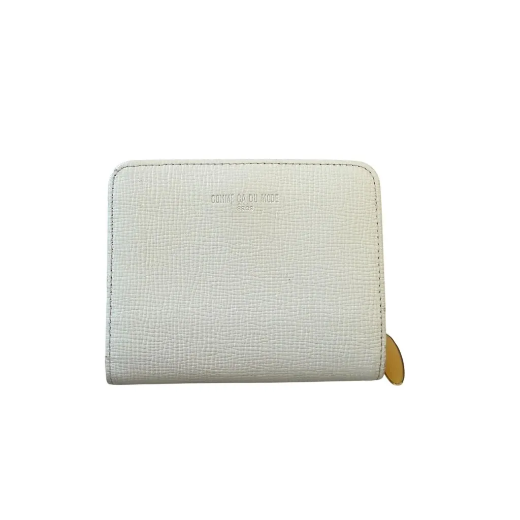 COMME CA DU MODE White Leather Zip Wallet - Image 6