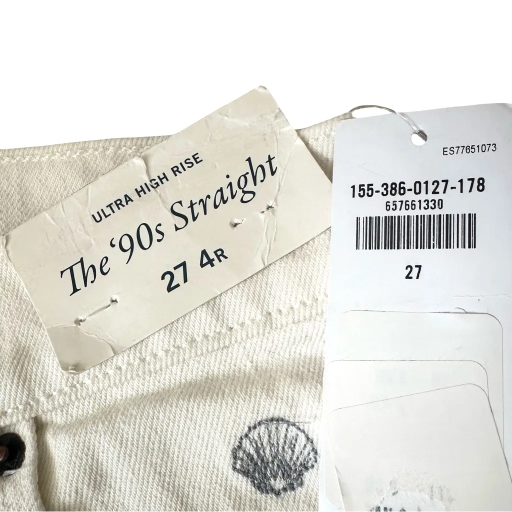 NWT Abercrombie & Fitch The 90s Straight Ultra High Rise Five Pocket Ivory Jean - Image 4