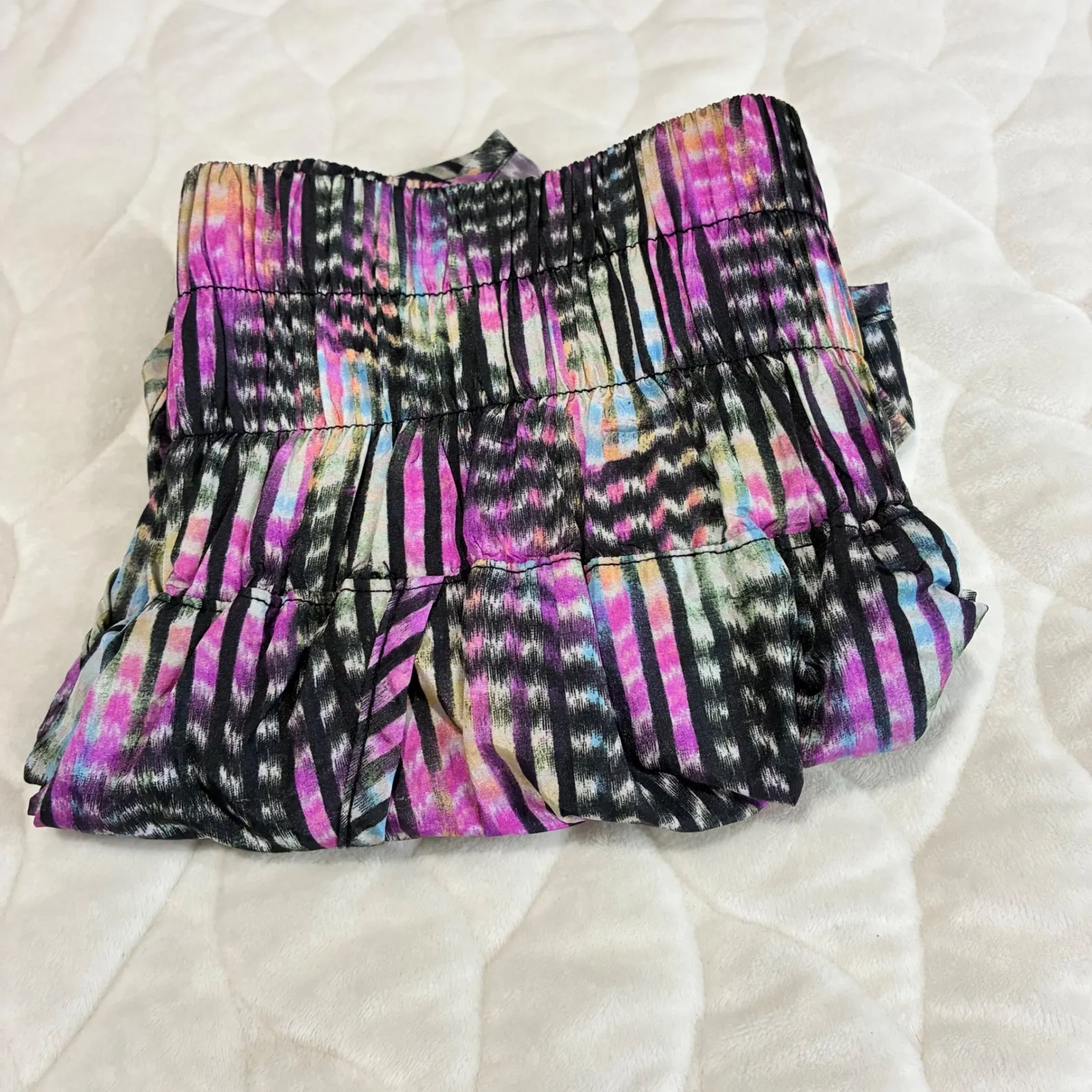 FP‎ Movement Free People Shorts S Black Pink Purple Abstract Print High Rise - Image 9