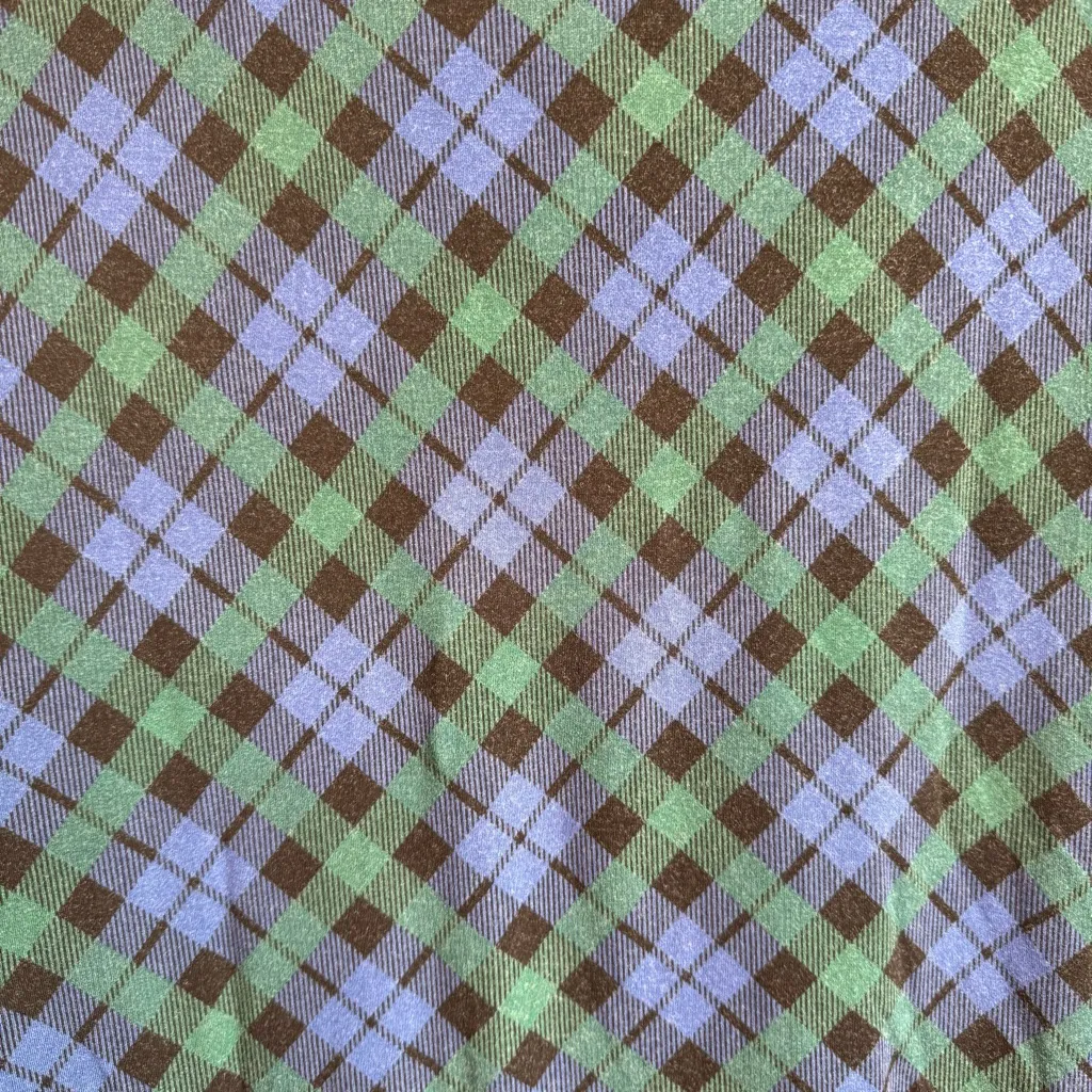 Little Sleepies Bamboo Women’s Navy Green Tartan Plaid Pajama Top Size Small - Image 9