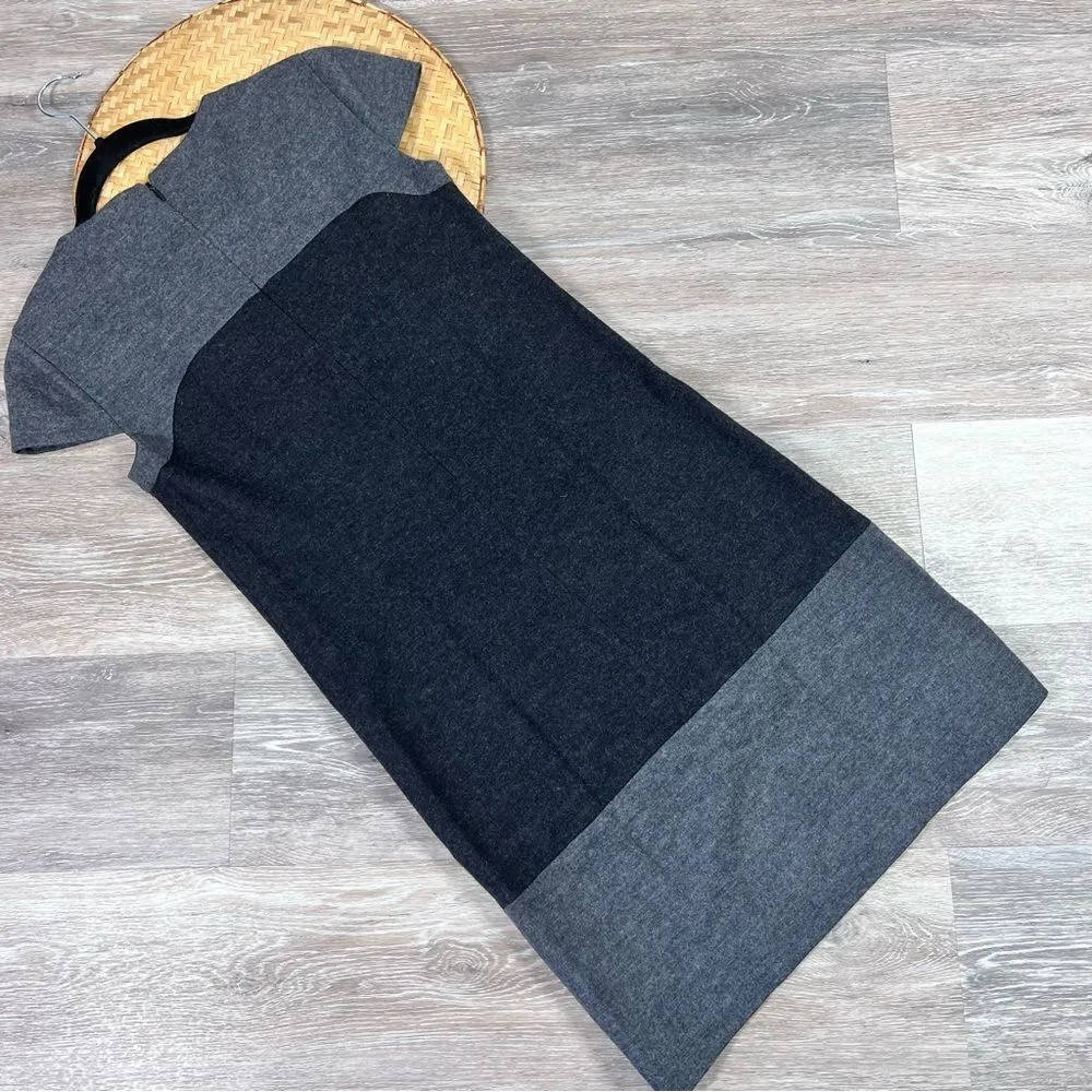 Nwt Vince gray colorblock shift dress wool‎ angora blend - Image 3