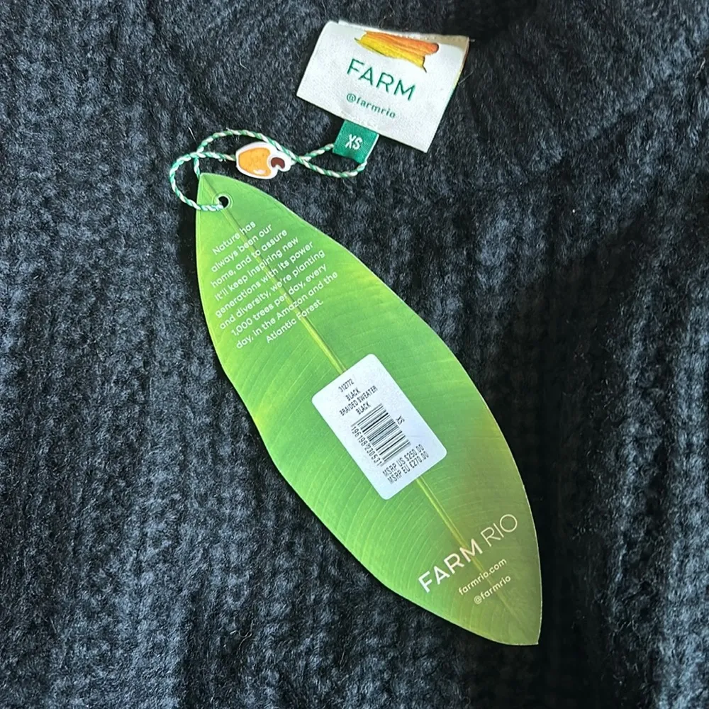 Farm Rio braided sweater in black - Image 5