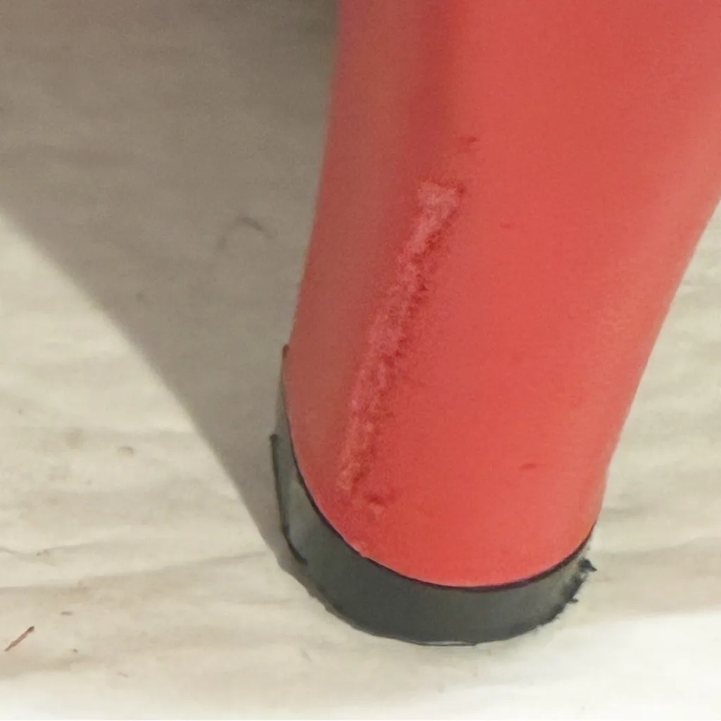 T.U.K. Red Gathered Front Peep Toe Starlet Heels Womens Size 9 - Image 6