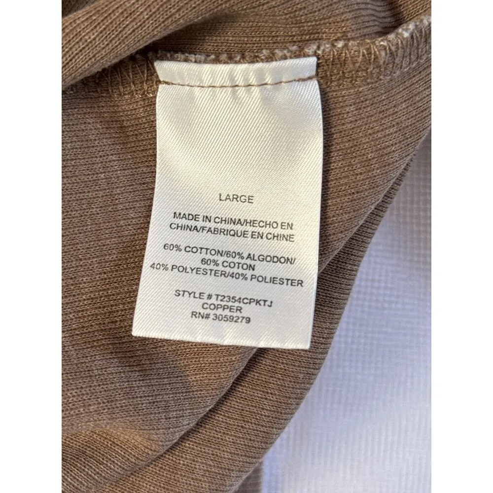 Women’s Thread + Supply Brown Ribbed Sweater Sz L Size L - Image 3