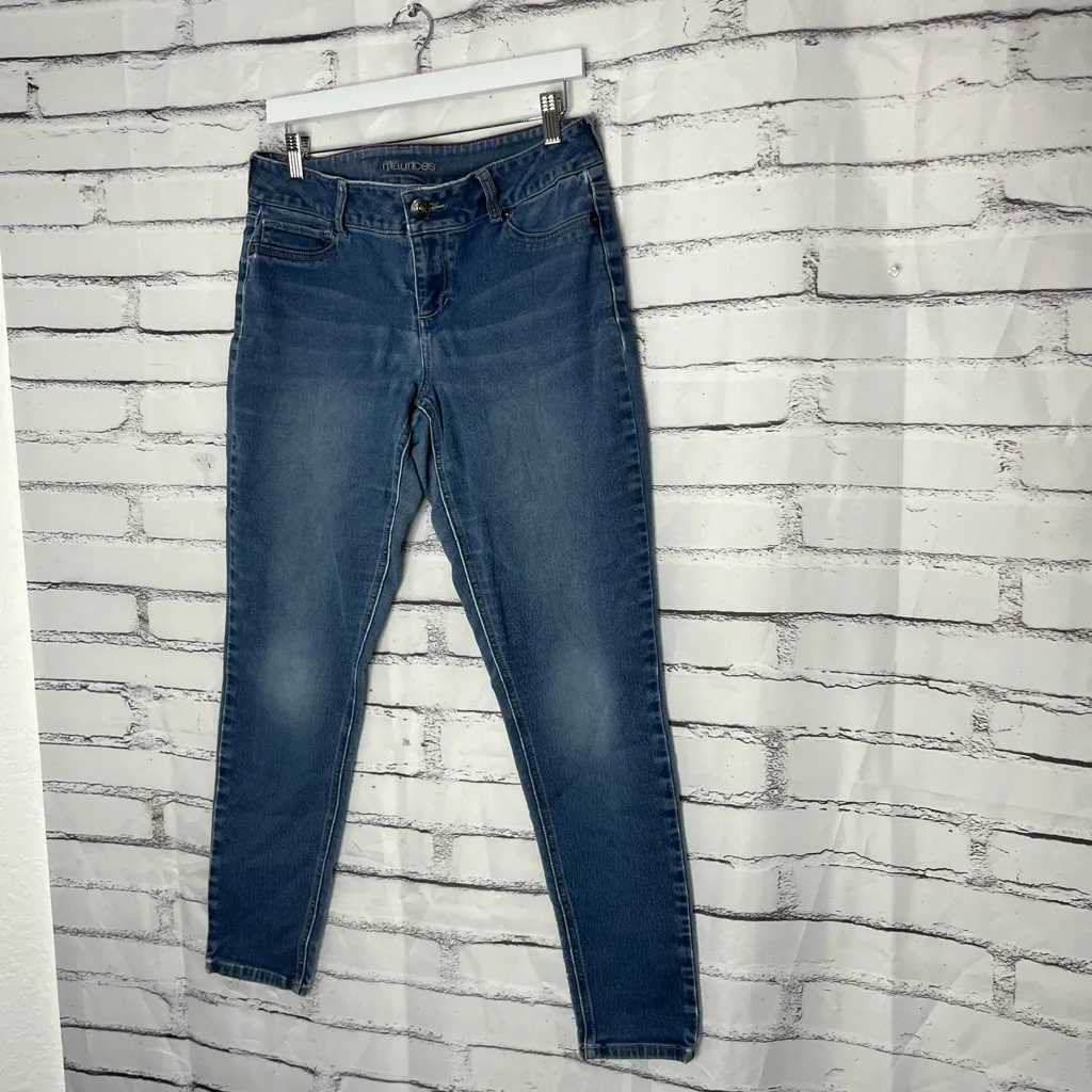 Maurices Mid Rise Skinny Jeans Medium Wash Women’s L-R Soft Flex Denim 30X30 Y2K - Image 8