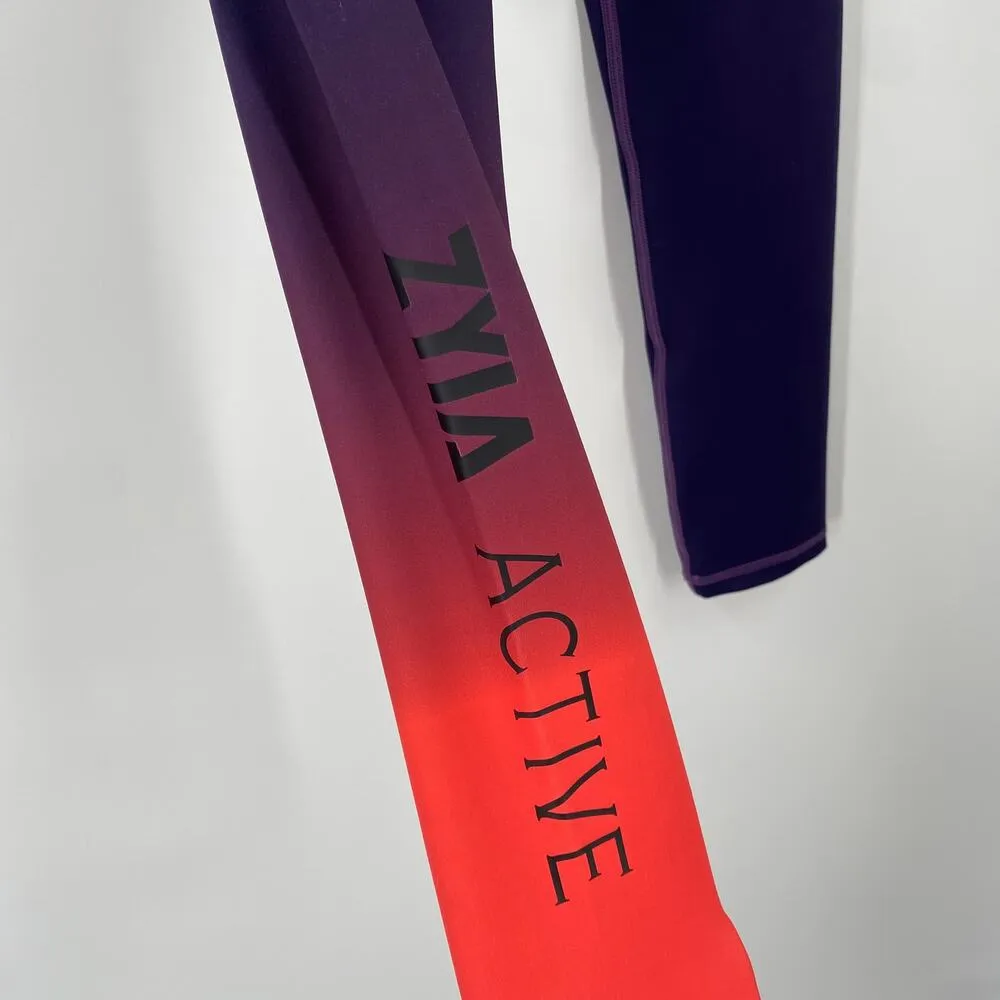 Zyia Active Purple Ombre Light N Tight Logo Leggings Size 2 - Image 7