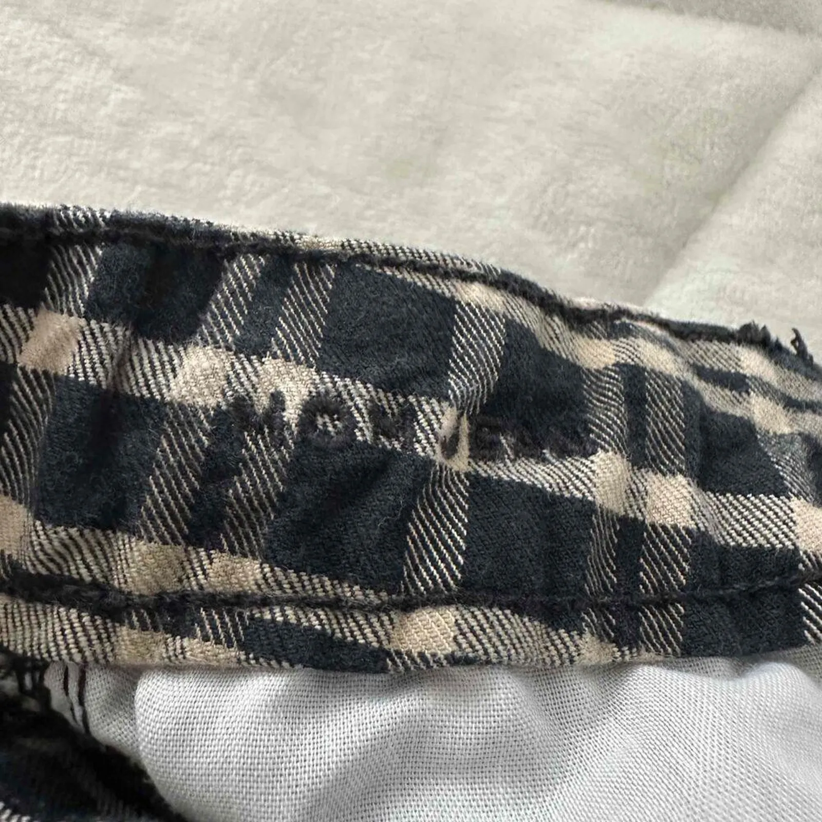 American Eagle Outfitters Womens Black Tan High Waist Plaid Mom Jeans US 2 Short - Image 9