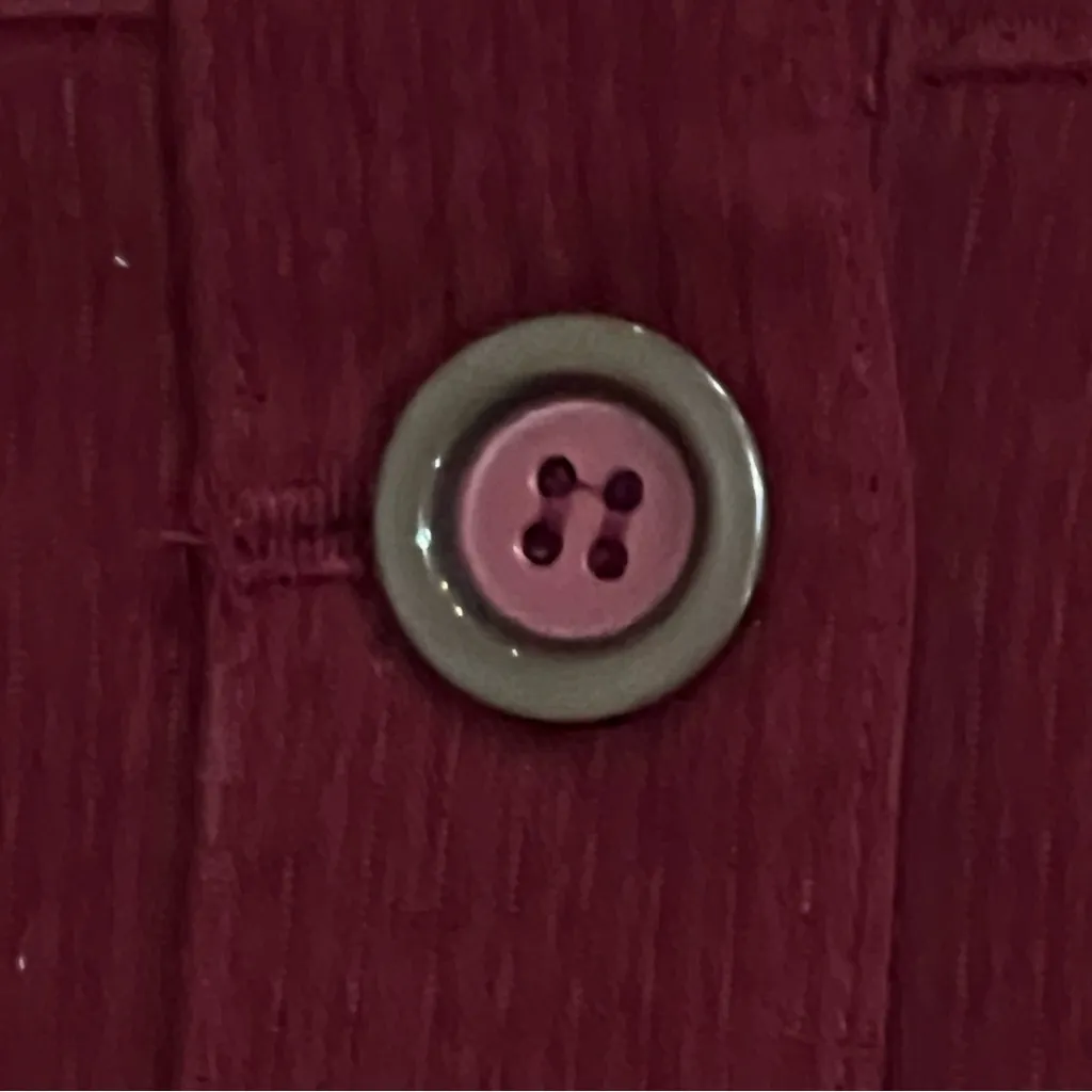 Christopher & Banks Maroon Corduroy Shirt Jacket Shacket Size Large - Image 7