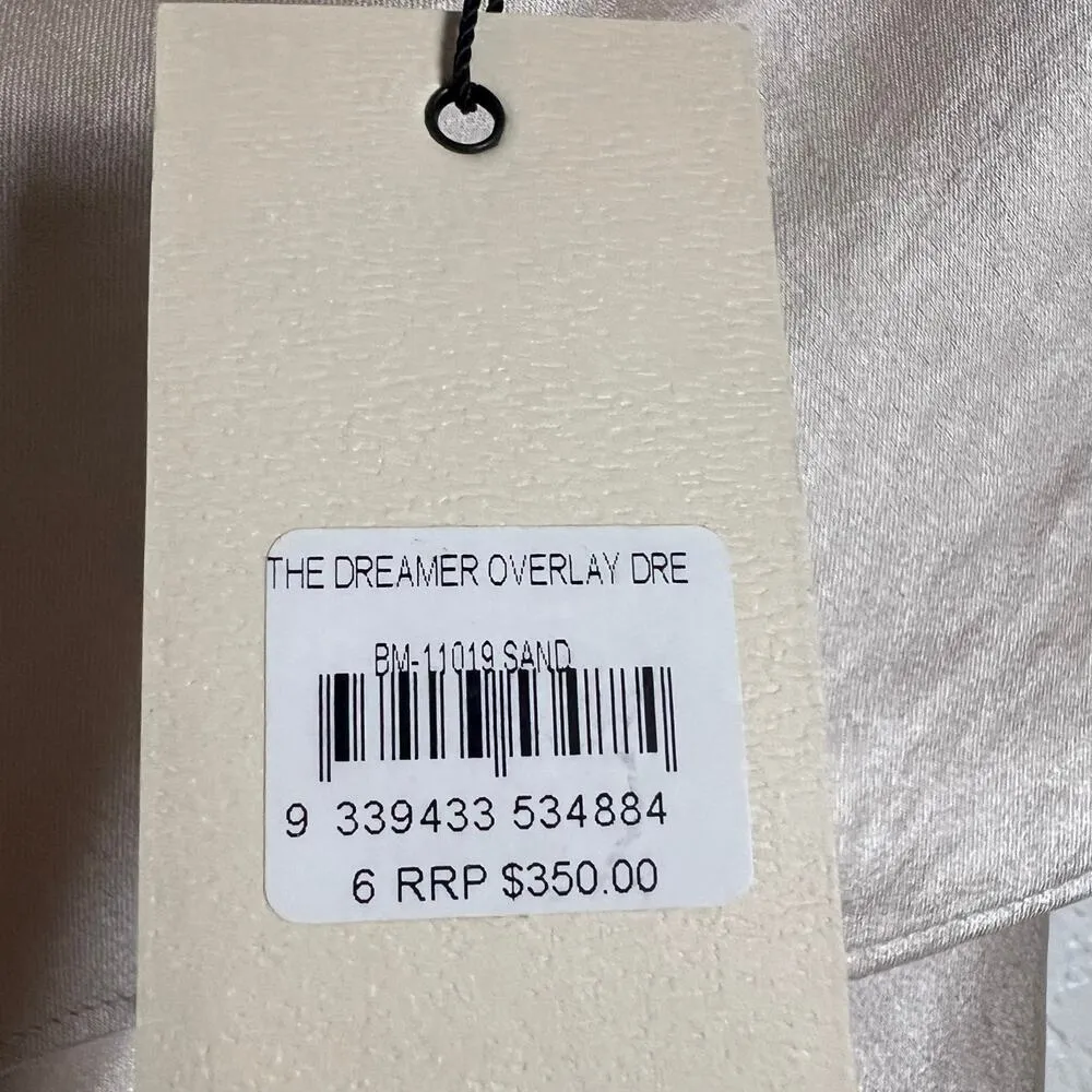 Bec + Bridge The Dreamer Champagne Sand Satin Strapless Maxi Formal Dress Size 2 - Image 9