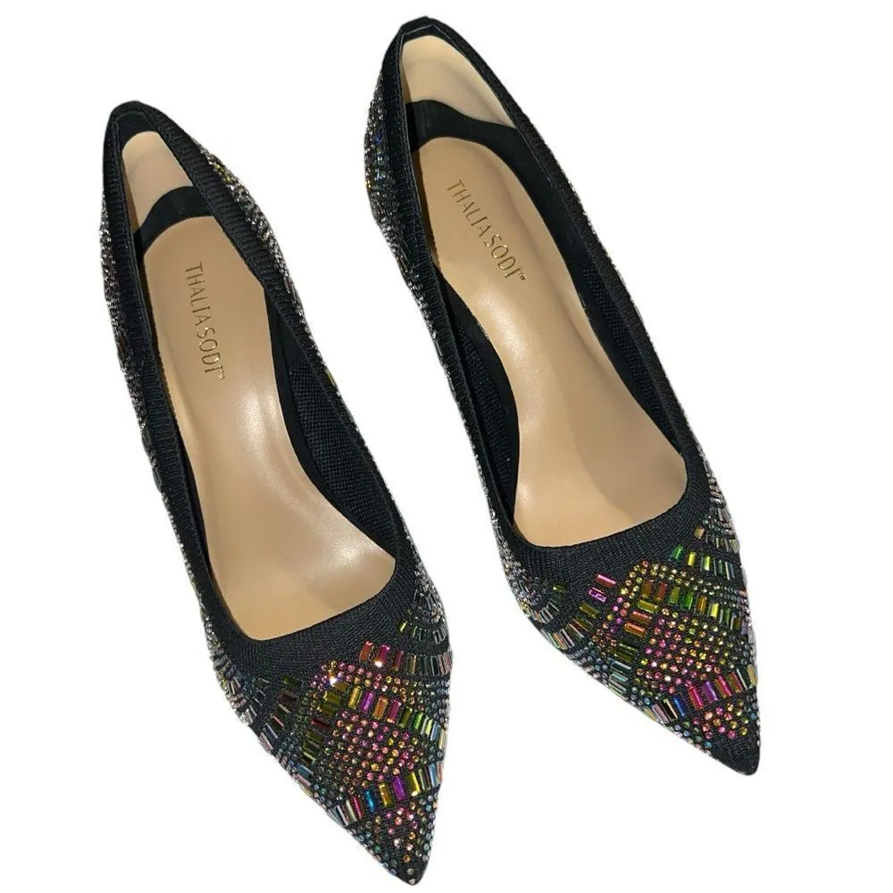 Thalia sodi stunning beaded black heels! New - Image 3