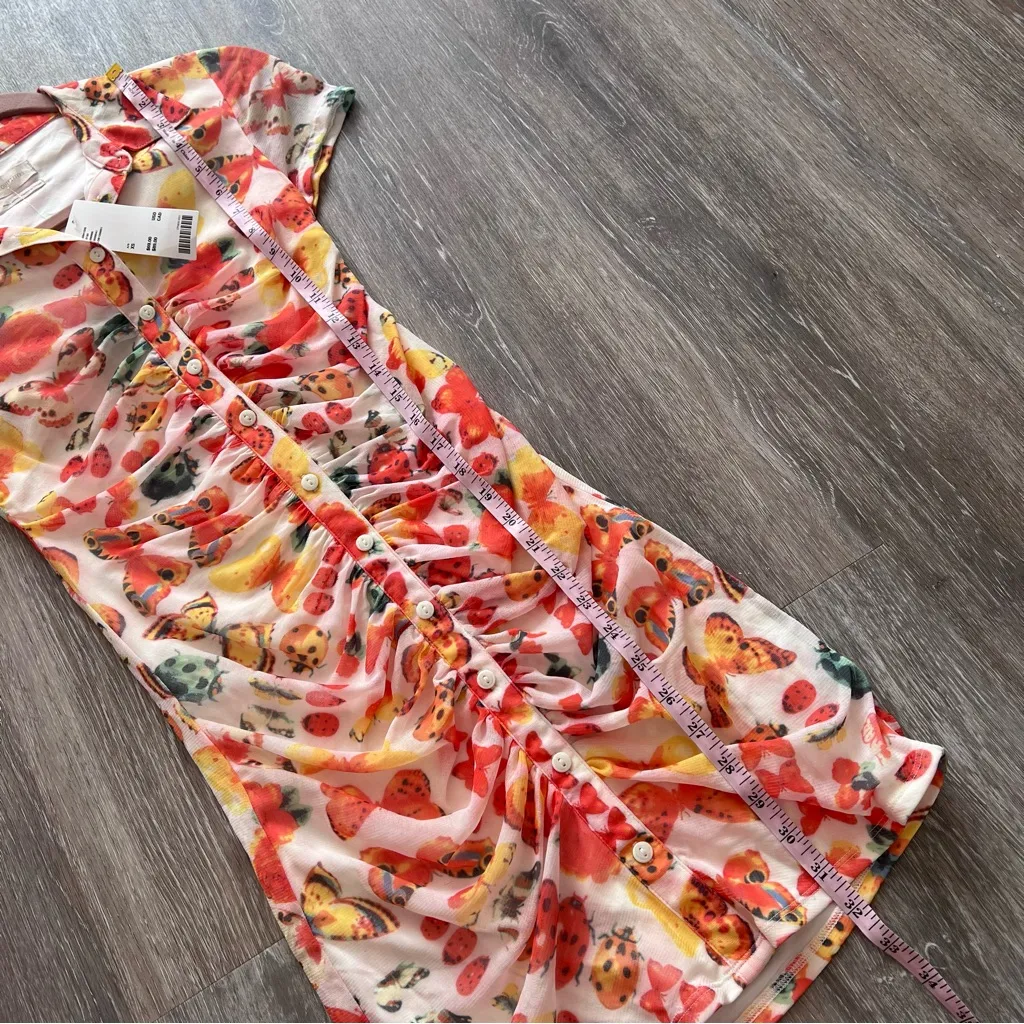 NWT urban outfitters riko mesh butterfly print‎ mini dress printed - Image 5