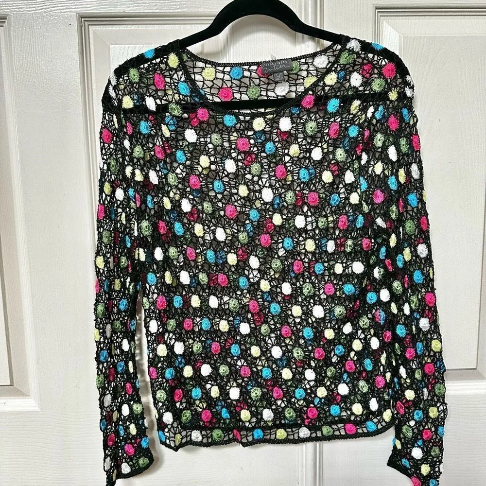 Classiques Entier black floral embroidered top - Image 2