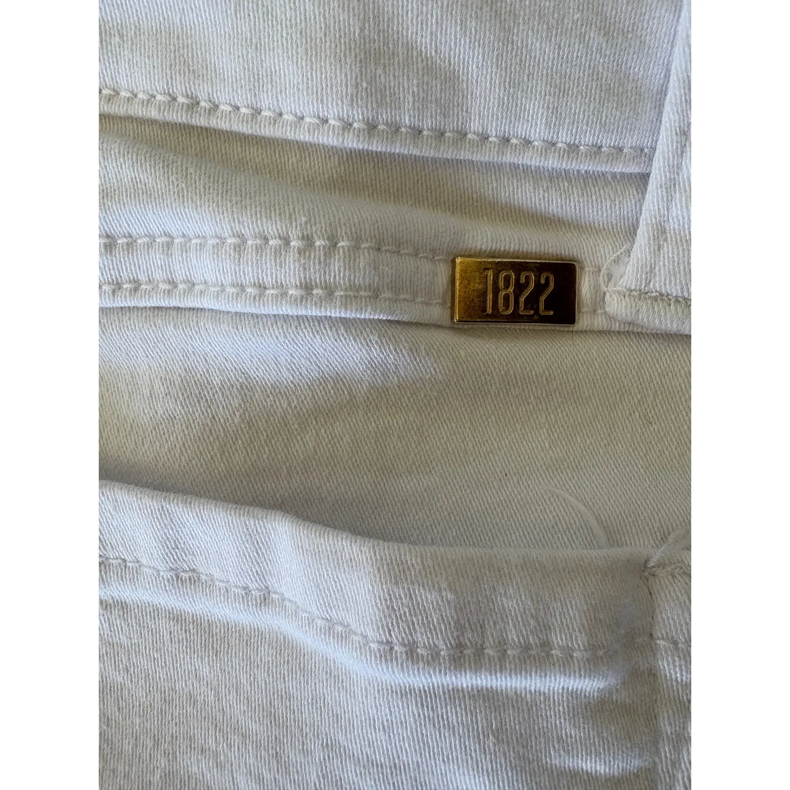 1822‎ Nordstrom Denim White Jeans Womens Size 14 - Image 6
