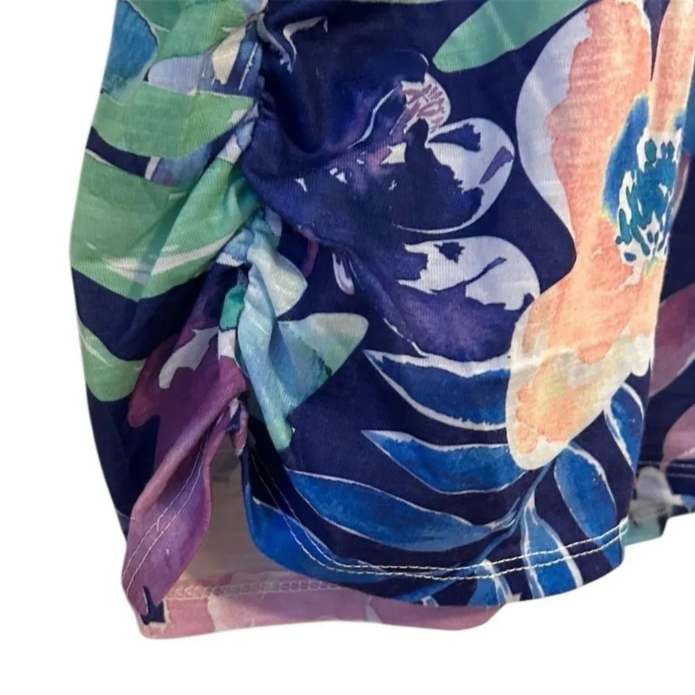 Alfred Dunner Women's Floral Cinched Waist Tee Multicolor Size M - Image 5