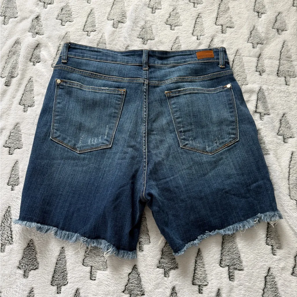 Judy Blue Dark Blue Distressed Jean Shorts - Image 6