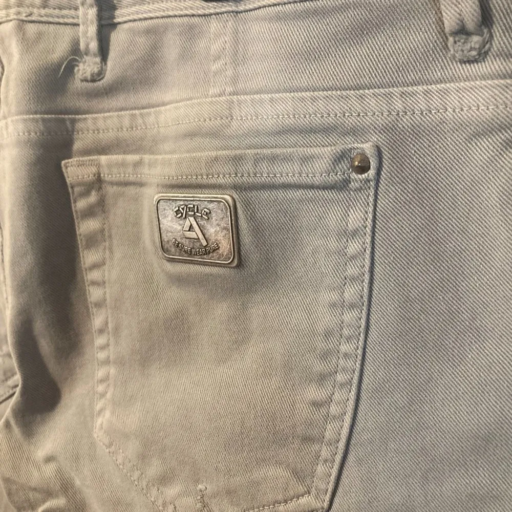 Cycle of Italy women's 31 distressed studded button fly blue - Image 8