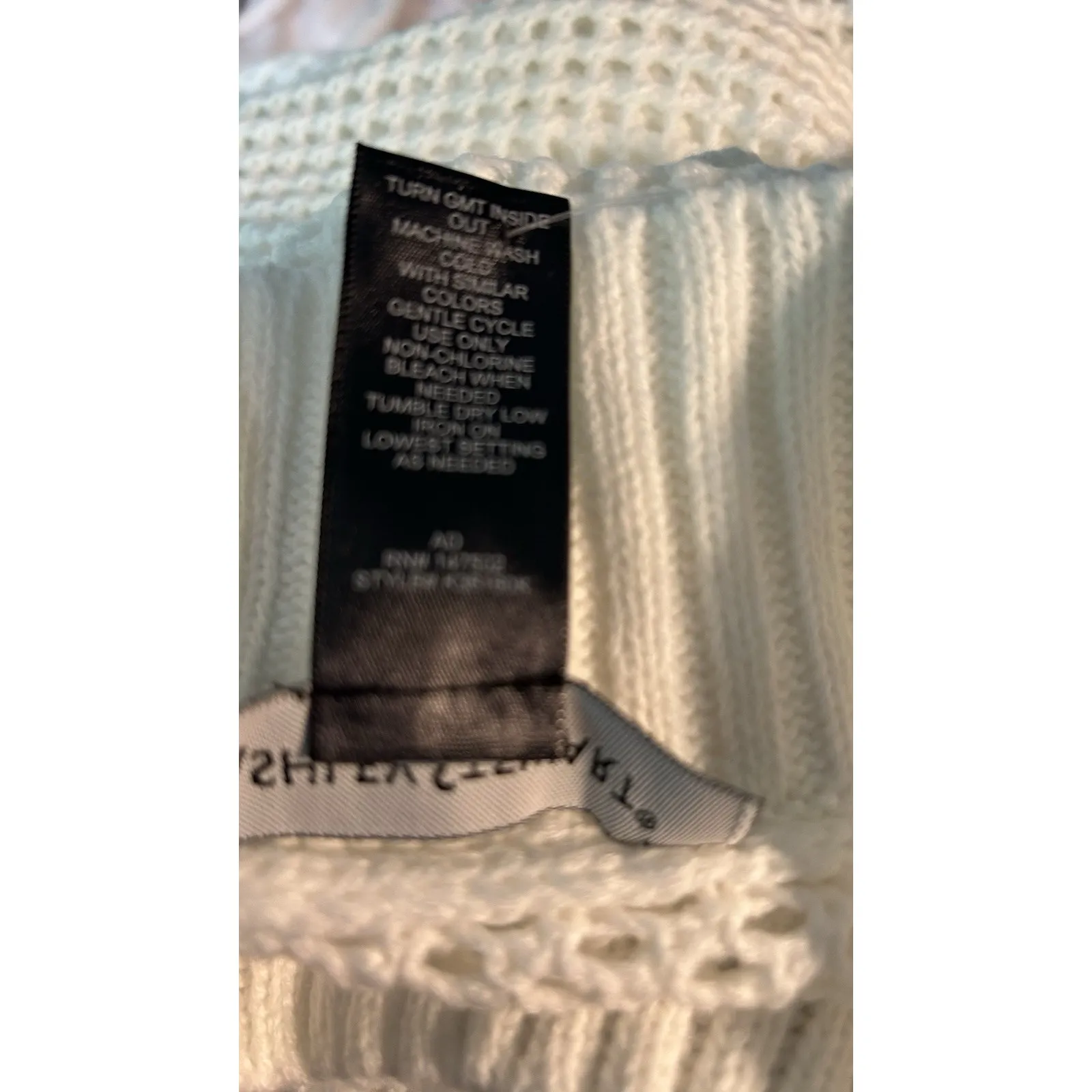 Ashley Stewart NWT Sweater Open Knit Silver Beads Fringe 1X Boho Feminine Causal - Image 8