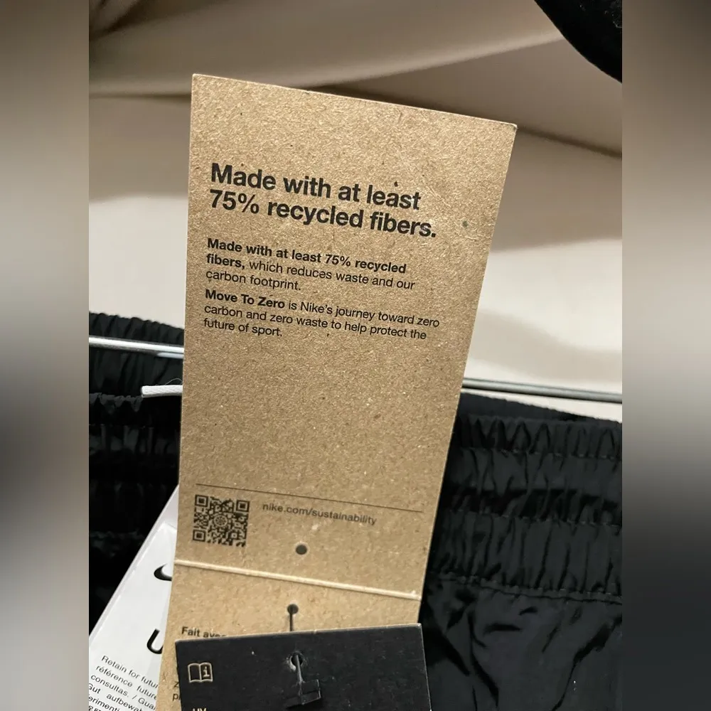 NWT Nike Windrunner High Waisted Woven Women's Black Wide Leg Pants Size M - Image 14