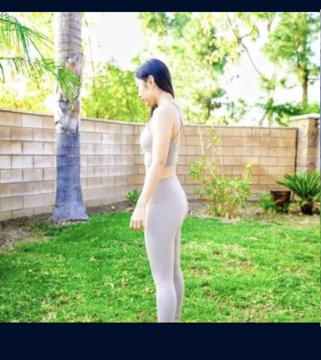 Yoga Basic Training Light Medium Performance Bra and Legging Set Gray - Image 3