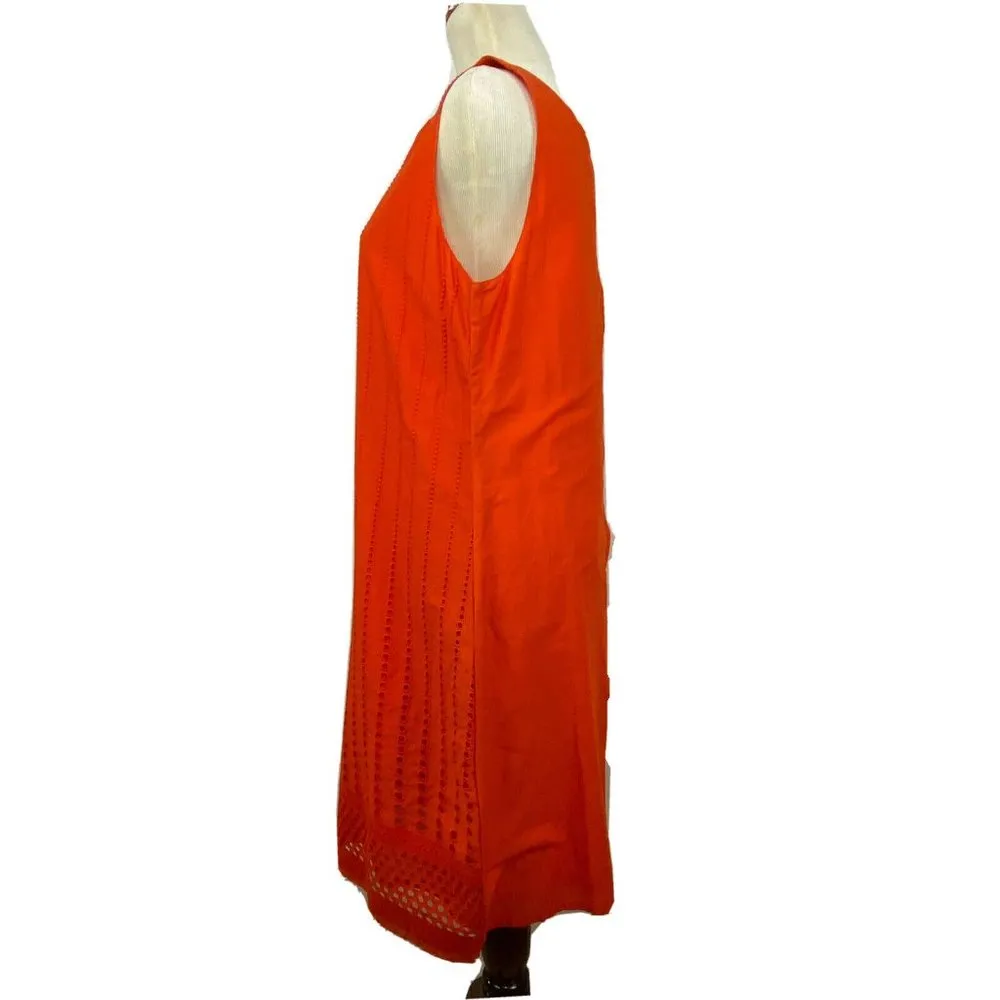 NWT Orientique Naturally Australian Womens Dress Embroidered with Cut Outs Small Orange - Image 4