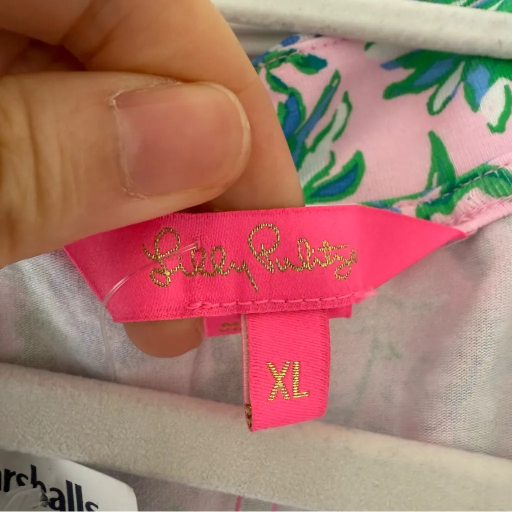 Lilly Pulitzer Sailynn Floral Short Sleeve Wrap Dress in Conch Shell Pink XLarge - Image 6