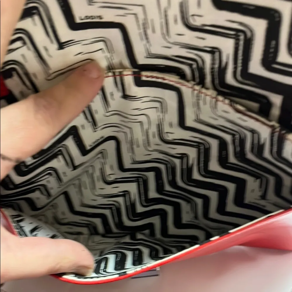 Lodis Red Crossbody Bag with Quilted Texture and silver clasp - Image 10