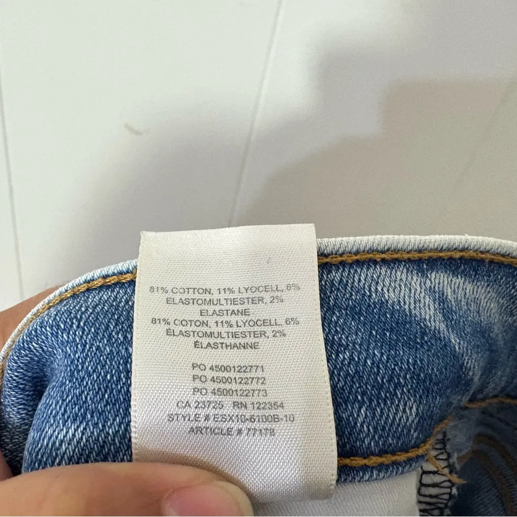 Denim Forum The Lola High Rise Skinny Crop Jeans Size 27 Light Wash Blue - Image 13