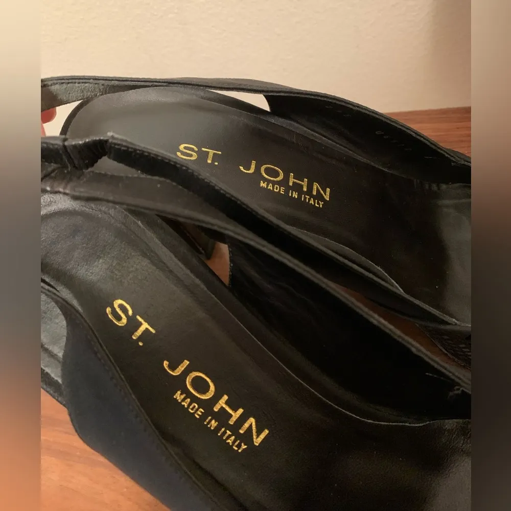 St John Sling Back Heels Shimmer black size 9 - Image 8