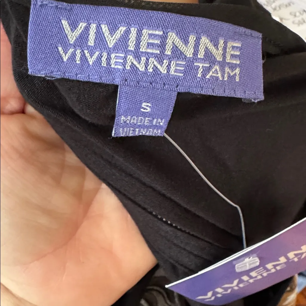 Vivienne Tam Womens Size S Multi Abstract Asymmetrical Sleeveless Blouse - Image 4