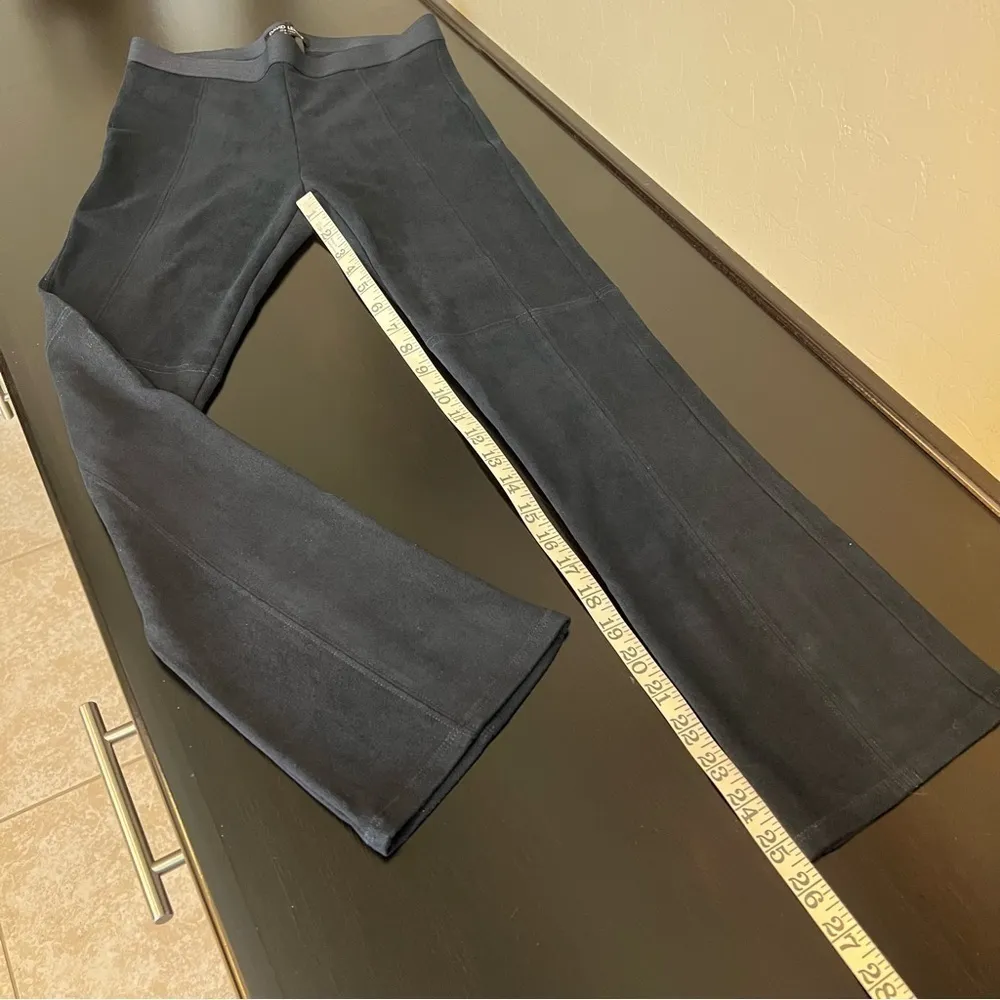 David Lerner microsuede navy blue pants, pull up elastic waist, navy blue, sz M - Image 8