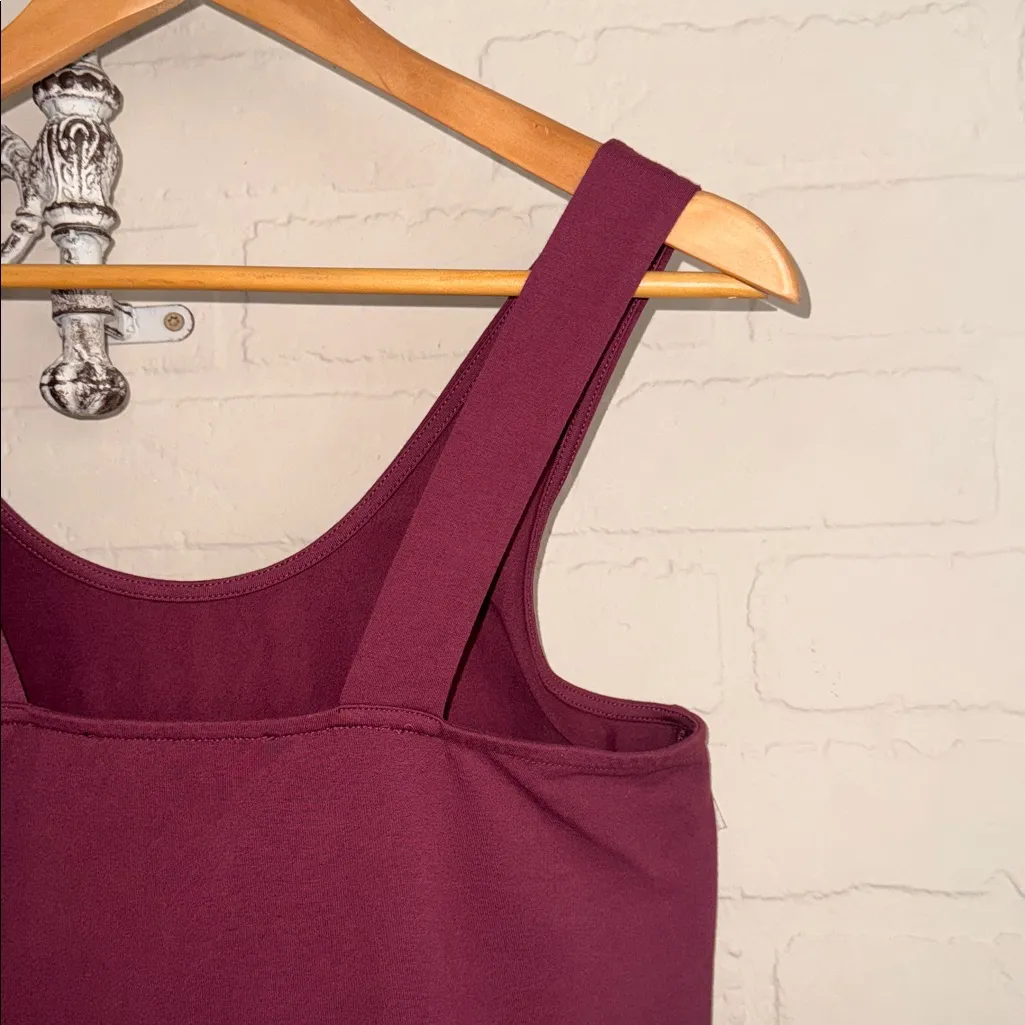 Nina Parker Burgundy plum red Sleeveless Romper shorts 1x NEW stretch - Image 7