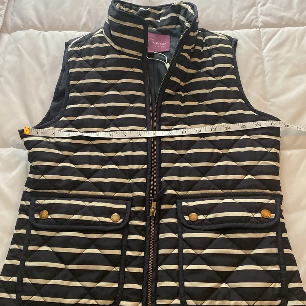 Savile Row Company London Size Small Blue & White Striped Sleeveless Vest NEW - Image 10