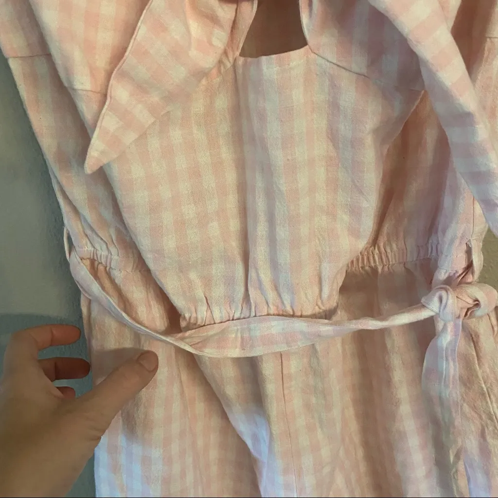 TOPSHOP Gingham Bardot Romper‎ - Image 7