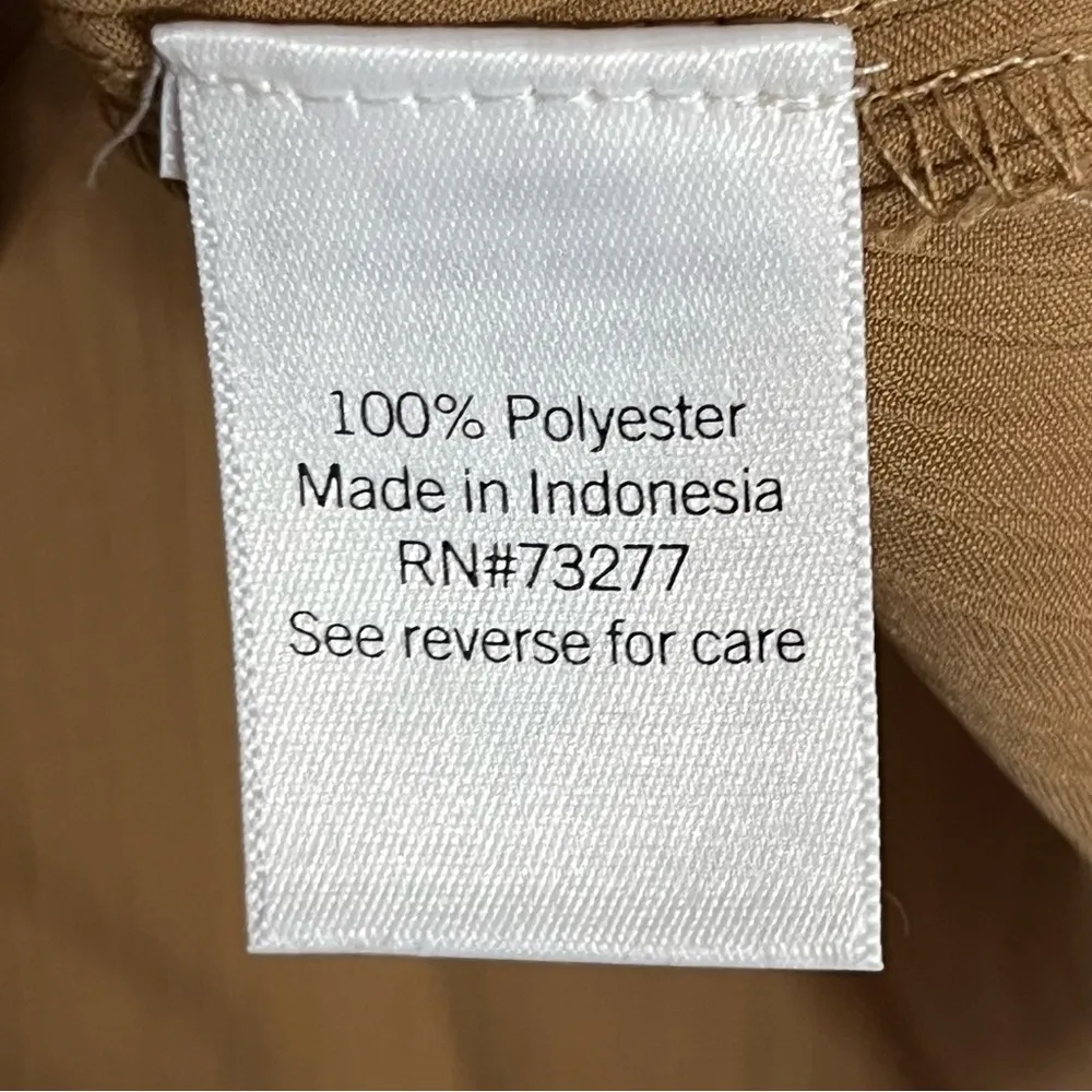 Women’s Nine West Button‎ Front Ruffle Sleeve Tank Top Size 2XL Goldish Bronze - Image 4