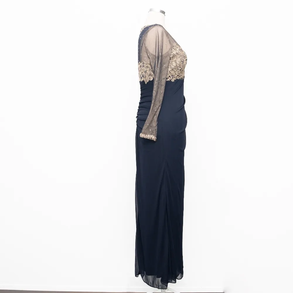 XSCAPE - Embellished Illusion-Bodice Ruched Gown - Image 5