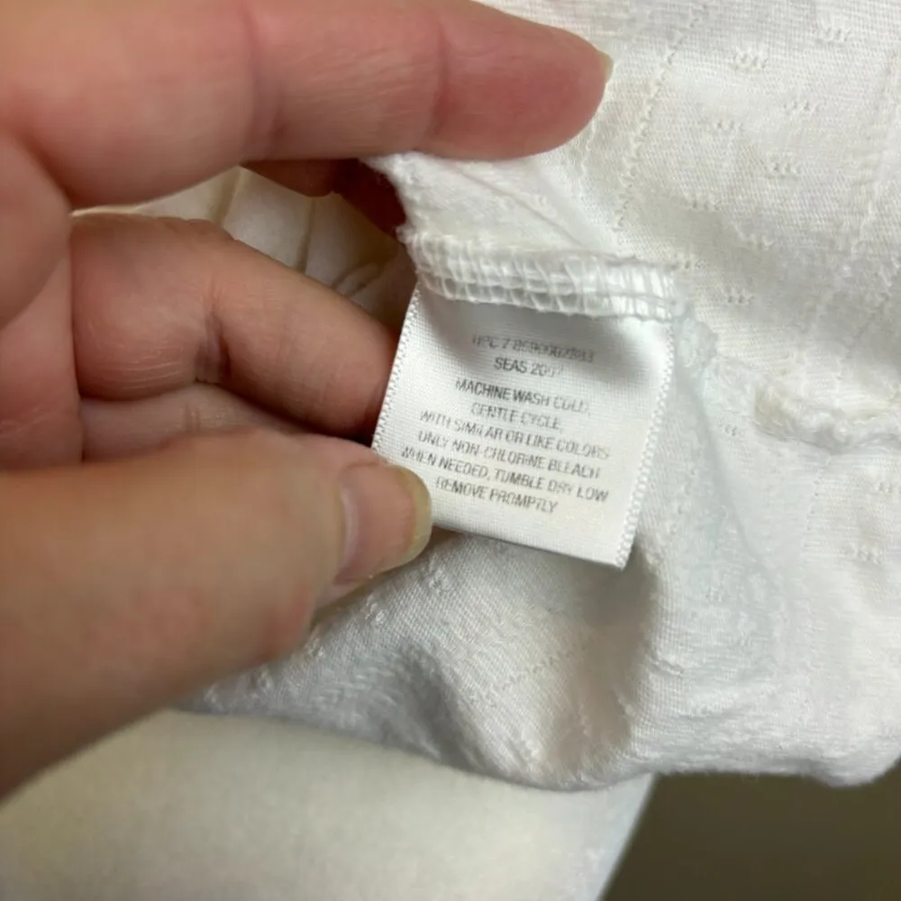 Basic Editioins blouse, size XL, textured stripes, summer, vacation, beach - Image 6