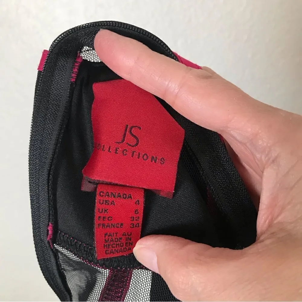 JS Collections retro 60’s look sheer mesh color block sleeveless blouse 4 - Image 7