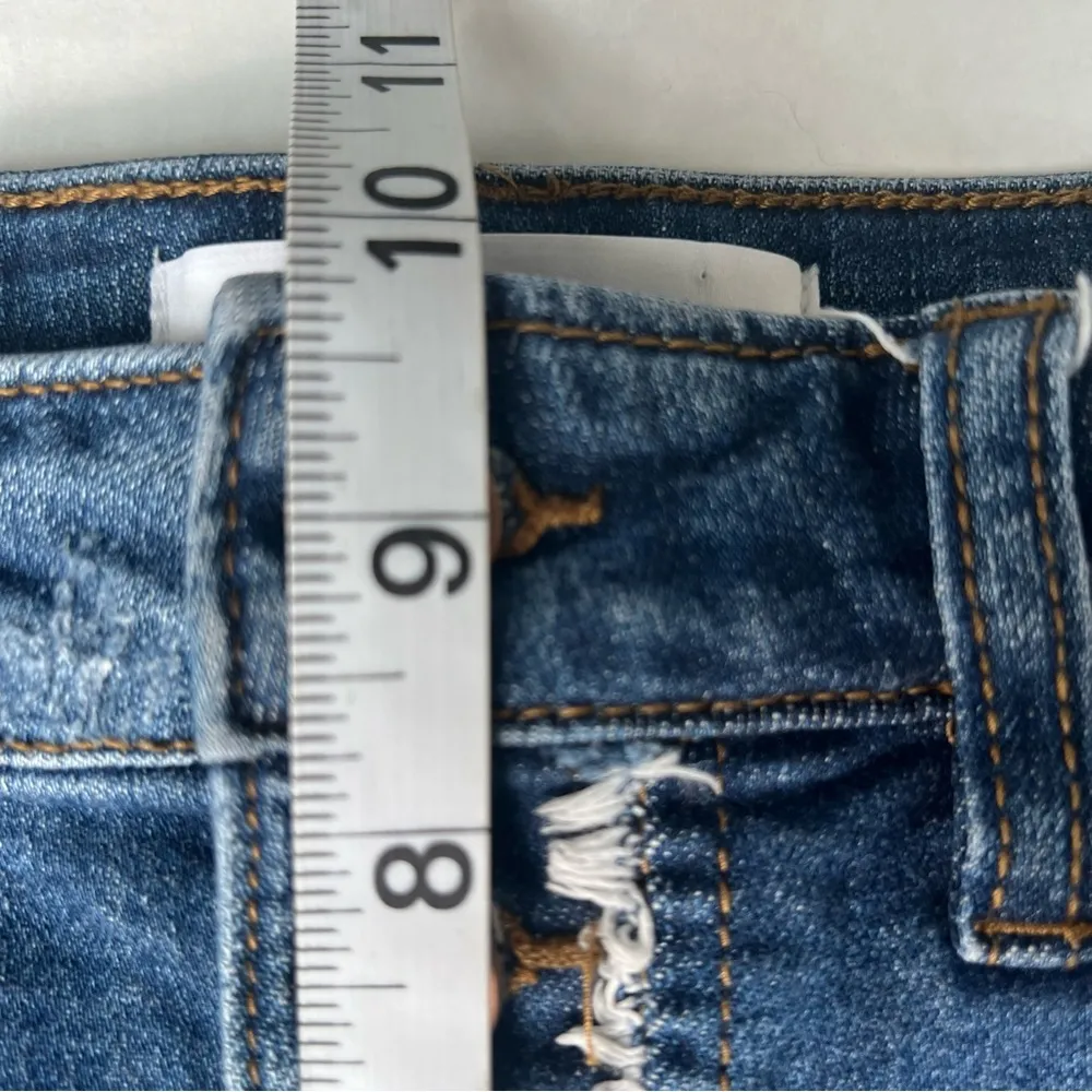 Kancan High rise stretch denim shorts dark wash medium - Image 10