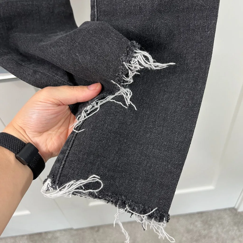 Good American Size 27 Black Good Legs Raw Hem Skinny Jeans - Image 7