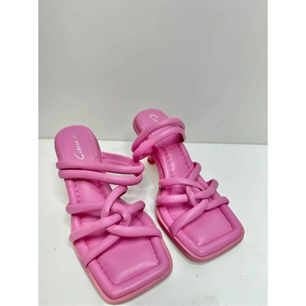 Sam Edelman Circus Sandals Womens Size 5 Pink Savanna Strappy Barbie Heels - Image 2